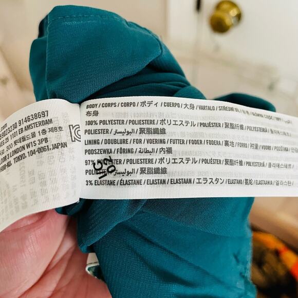 A&F Drama Ruffle Tiered Maxi Dress in Green Floral - Picture 12 of 12